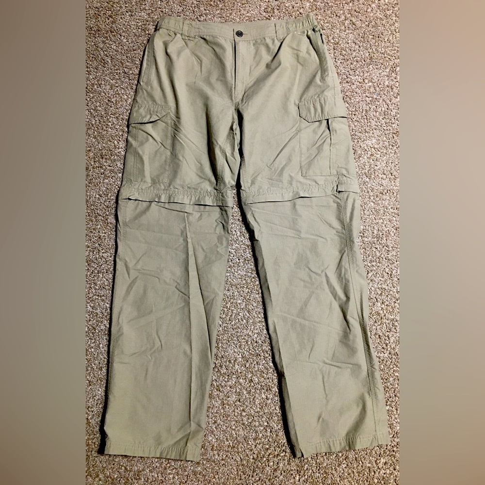 Columbia Sportswear Convertible Cargo Pants Nylon Large 32L Beige